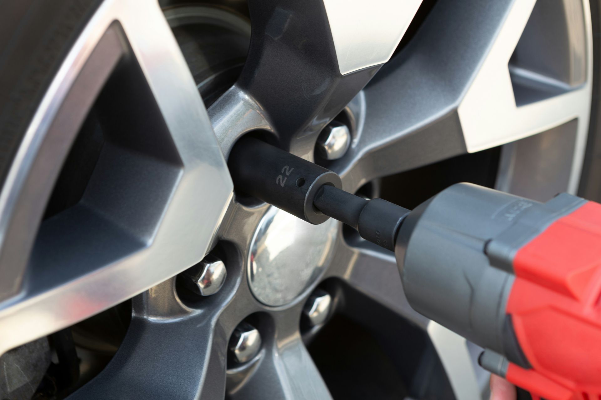 black and silver car wheel